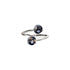 Obsidian | .925 Sterling Silver | Firefly Glass | Infinity Helix Ring